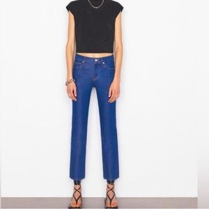 Frame Le High Straight Jeans Premium Denim in Adle Wash NWT Classic Clean 27 NWT
